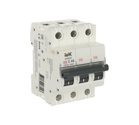 Изображение товара Автоматический выключатель IEK ARMAT M06N 3P C 40А AR-M06N-3-C040