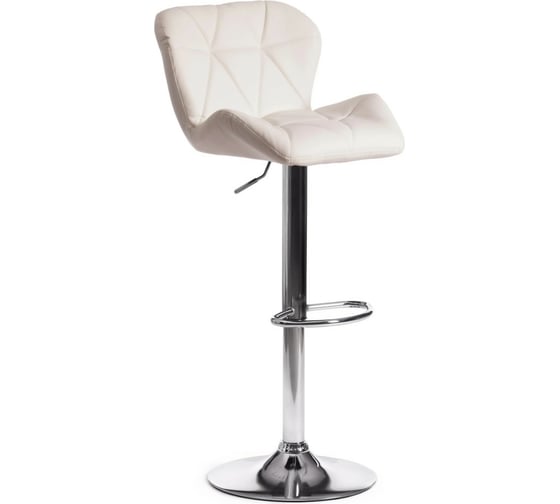Изображение товара Барный стул Tetchair BIAGGIO KY717 металл/экокожа, 44x50x83-103 см, 2 шт белый/хром 15100