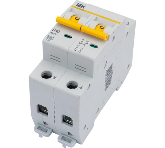 Изображение товара Автоматический выключатель IEK ВА47-60M 2Р 40А 6кА D MVA31-2-040-D