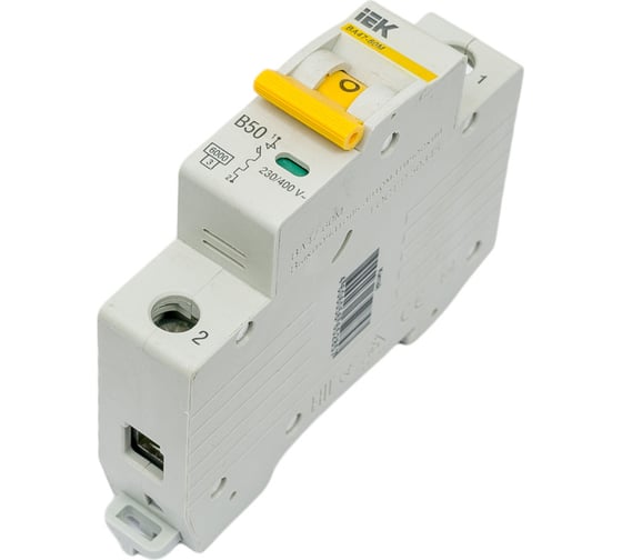 Изображение товара Автоматический выключатель IEK ВА47-60M 1Р 50А 6кА B MVA31-1-050-B