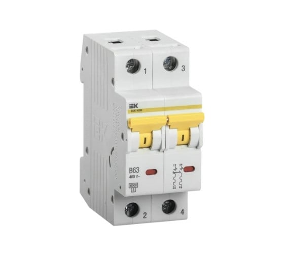 Изображение товара Автоматический выключатель IEK ВА47-60M 2Р 6А 6кА B MVA31-2-006-B