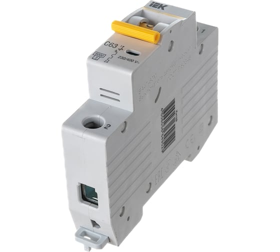 Изображение товара Автоматический выключатель IEK ВА47-60M 1Р 63А 6кА С MVA31-1-063-C