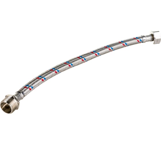 Изображение товара Гибкая подводка для воды Gigant с оплеткой из нержавеющей стали, 1/2"х30 см, г/ш P-30-GW