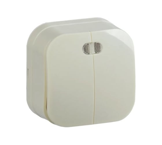 Изображение товара Выключатель IEK ВС20-2-1-ХК 2-кл. инд. о/у 10А GLORY крем. EVH21-K33-10