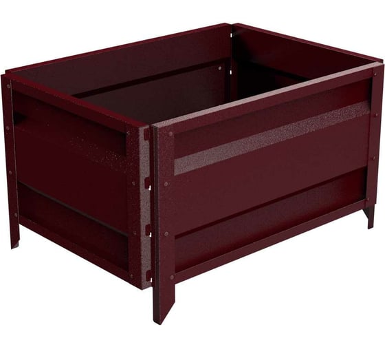 Изображение товара Готовая оцинкованная грядка на дачу Delta-Park GU 0.5x0.7 м, коричнево-красная 30013GU_5070Ch