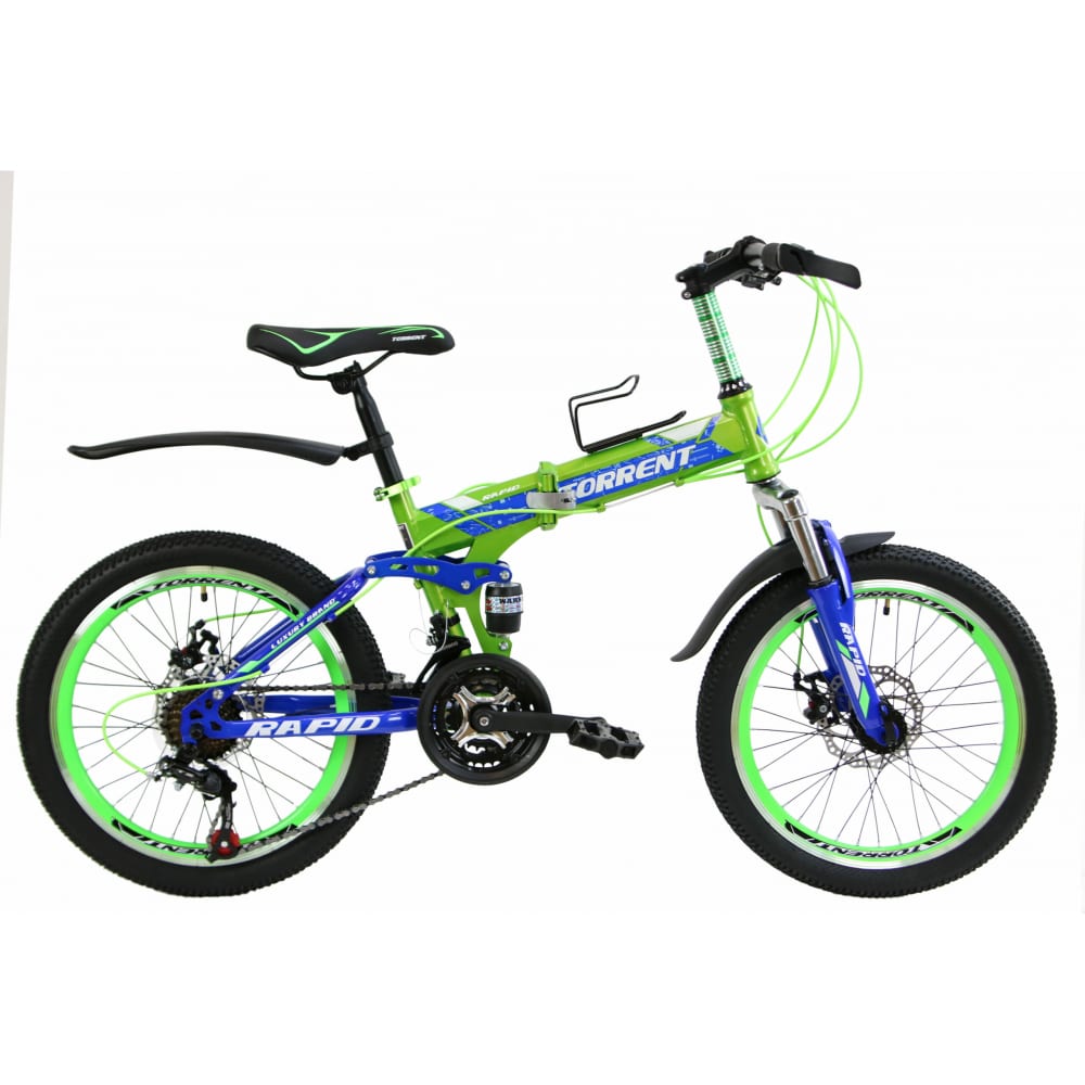 Велосипед Torrent, размер 14.5, цвет зеленый/голубой