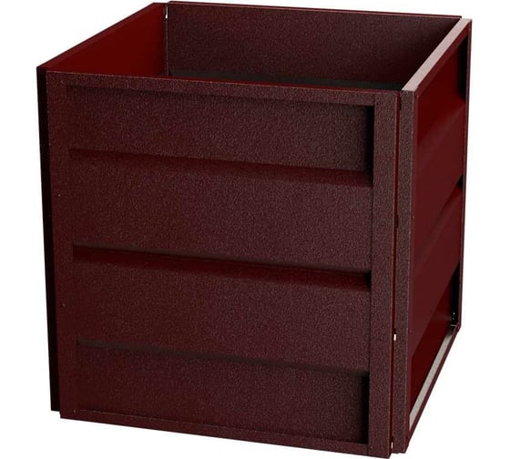 Изображение товара Готовая оцинкованная грядка на дачу Delta-Park GW 0.7x0.7 м, коричнево-красная 30013GW_7070Ch