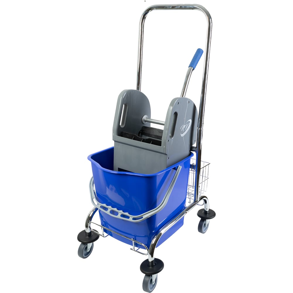 Изображение товара Одноведерная металлическая тележка NV с отжимом 23 л для уборки