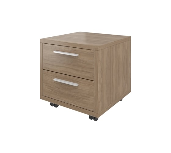 Изображение товара Тумба Монолит Дублин выкатная (2 ящика) 450x450x456 Дуб кофейный37 ДБ16.С37