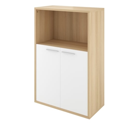 Изображение товара Шкаф Монолит Дублин низкий 1 откр. полка 800x400x1250 Акация лорка31/Белый30 ДБ46.33