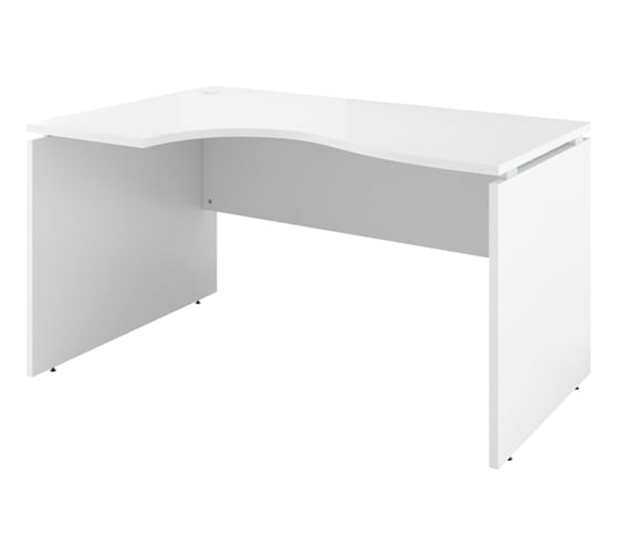 Изображение товара Стол криволинейный Монолит Дублин левый 1400x900x750 Белый30 ДБ05 ДБ05.30
