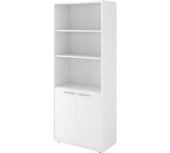 Изображение товара Шкаф Монолит Дублин высокий 3 откр. полки 800x400x1980 Белый30 ДБ41 ДБ41.30