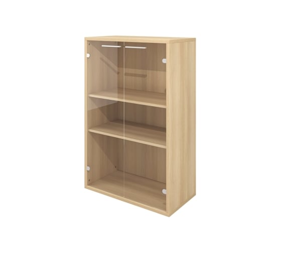 Изображение товара Шкаф Монолит Дублин низкий 800x400x1250 стекло прозрачное Акация лорка31 ДБ53.31