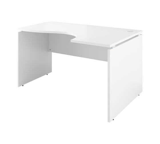 Изображение товара Стол криволинейный Монолит Дублин правый 1400x900x750 Белый30 ДБ07 ДБ07.30