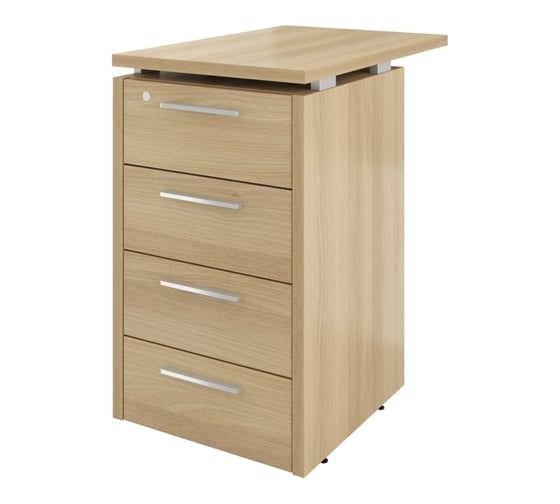 Изображение товара Тумба Монолит Дублин приставная (4 ящика с замком) 450x700x750 Акация лорка31 ДБ38.С31