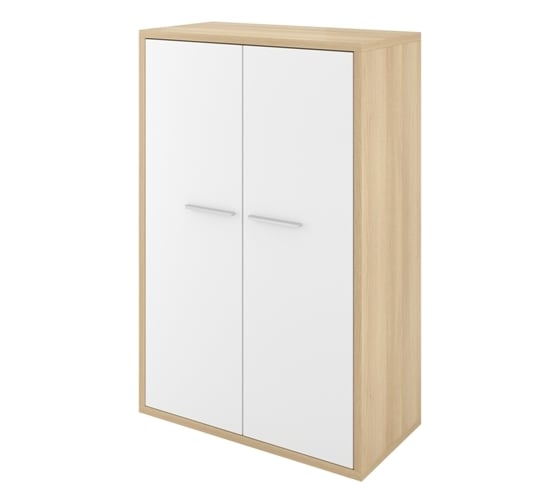 Изображение товара Шкаф Монолит Дублин низкий закрытый 800x400x1250 Акация лорка31/Белый30 ДБ47.33