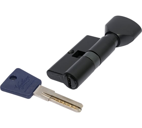 Изображение товара Цилиндровый механизм Вантаж 5 ключей, черный PC60, 30Cх30 BL