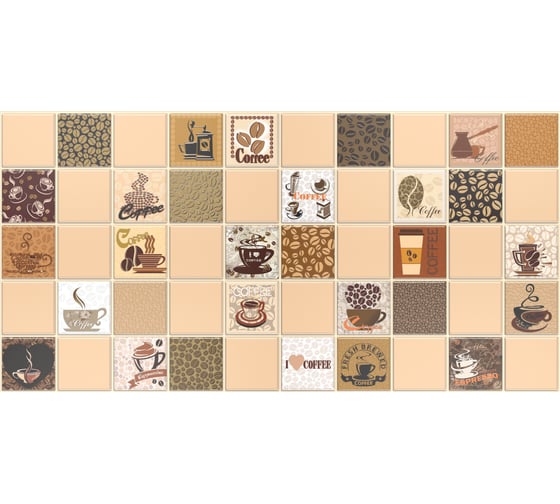 Изображение товара Панель ПВХ STELLA 0.4 мм, мозаика, Кофе с молоком бежевый 00000015077