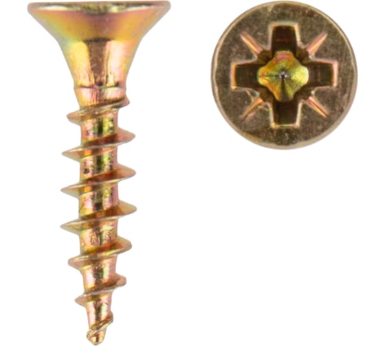 Изображение товара Универсальный саморез KRANZ 3,5x16, желтый цинк, 200 шт. KR-01-3311-001