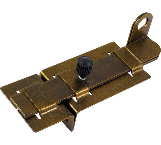 Изображение товара Плоский засов РемоКолор с горизонтальными проушинами и фиксатором 70-0-121