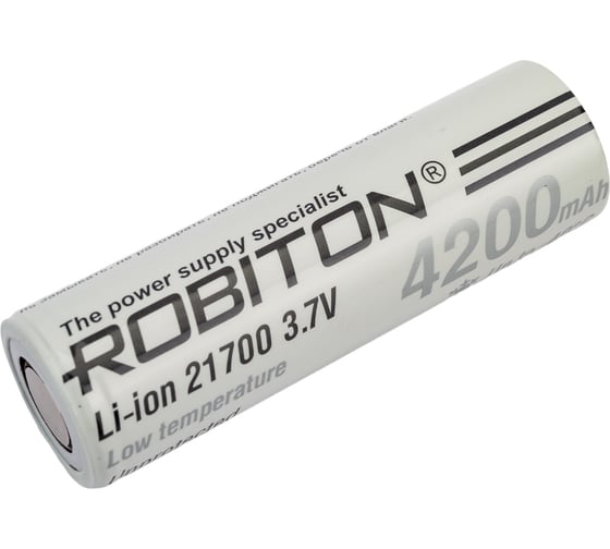 Изображение товара Аккумулятор Robiton LI217NP4200LT 45А (INR21700-P42A) низкотемпературный без защиты PK1 17653