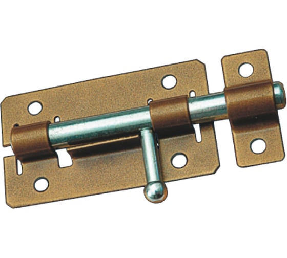 Изображение товара Дверная задвижка РемоКолор (с полимерным покрытием; цилиндрический движок; 14x145 мм) 70-0-140