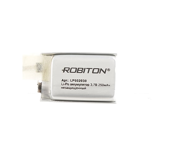 Изображение товара Аккумулятор Robiton LP502030UN 3.7В 250мАч без защиты PK1 15739