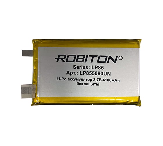 Изображение товара Аккумулятор Robiton LP855080UN 3.7В 4100мАч без защиты PK1 18692