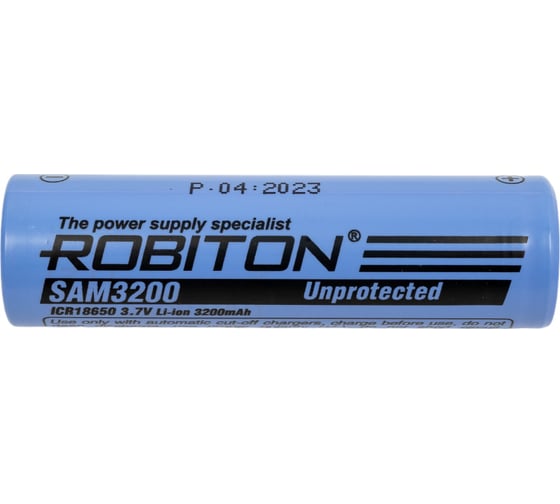 Изображение товара Аккумулятор Robiton SAM3200 Samsung INR18650-32E без защиты PK1 17660