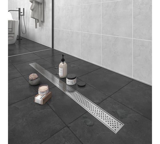 Изображение товара Душевой трап Татполимер ТП-50.1A-500 с вертикальным выходом, решетка - волна 50044