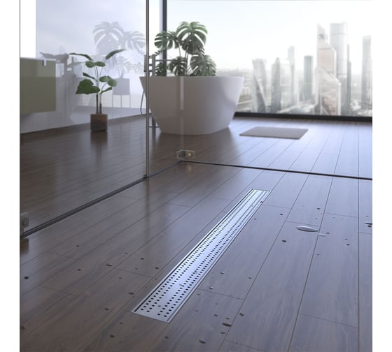 Изображение товара Душевой трап Татполимер ТП-55.1B-500 с горизонтальным выходом, решетка - прямая 50048