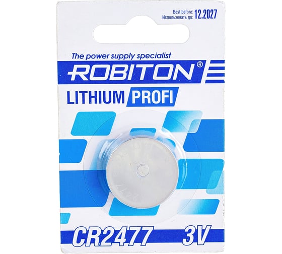 Изображение товара Элемент питания Robiton PROFI R-CR2477-BL1 CR2477 BL1 17454