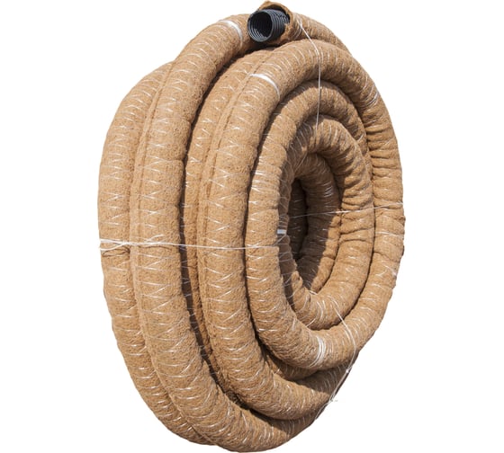 Изображение товара Дренажная труба Агросток ПНД 90 в фильтре из кокосового волокна (бухта 50 м) 12667