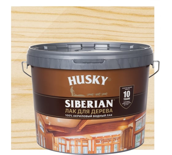 Изображение товара Акриловый лак для дерева HUSKY SIBERIAN 9 л 26240