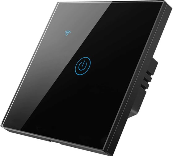 Изображение товара Умный однокнопочный сенсорный выключатель Roximo черный SWSEN01-1B