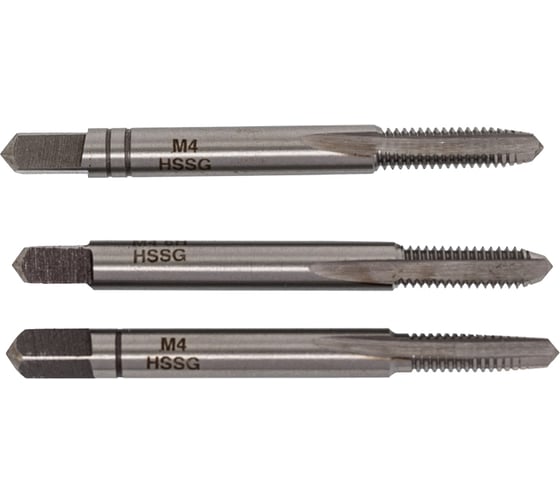 Изображение товара Метчик BTI DIN 352 HSS м/р M4 (x0.70) 3 шт. NR04 M0040