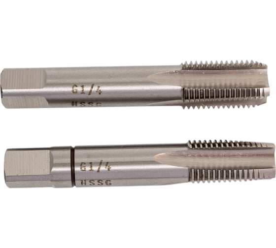 Изображение товара Метчик BTI DIN 5157 HSS трубный цилиндрический м/р G 1/4-19 2 шт. NR34 G0016