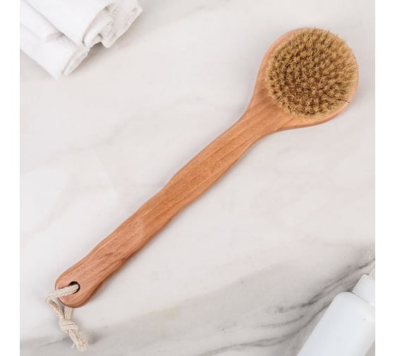 Изображение товара Щетка для тела с ручкой СИМАЛЕНД натуральная щетина 4095254