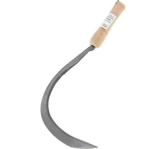 Изображение товара Серп СИМАЛЕНД Травник 14", толщина лезвия 2 мм, деревянная рукоять 150777