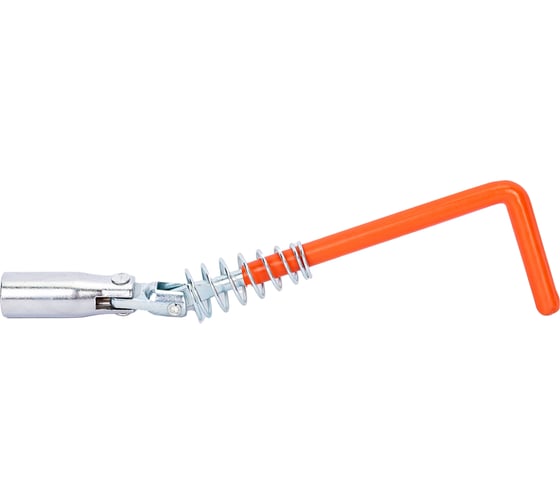 Изображение товара L-образный свечной ключ Airline с карданом и пружиной, 16х250 мм, с резиновым фиксатором AK-S-12