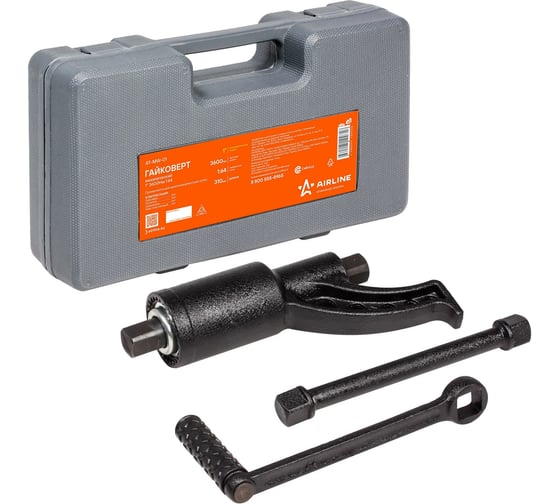 Изображение товара Механический гайковерт AIRLINE 1" 3600 Нм, 1:64, пластиковый кейс AT-MW-01