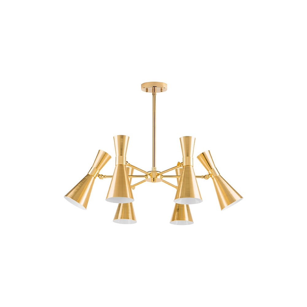 Изображение товара Люстра на штанге Lightstar 816061 с 6 лампами, золотая