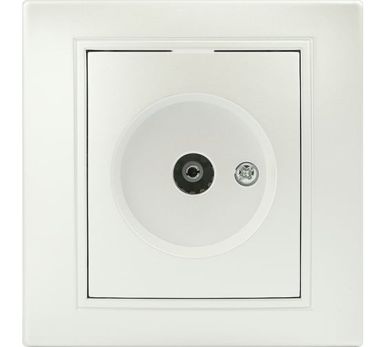 Изображение товара Розетка Intro Plano 1-301-06 TV одиночная, IP20, СУ, перламутр, Б0053986