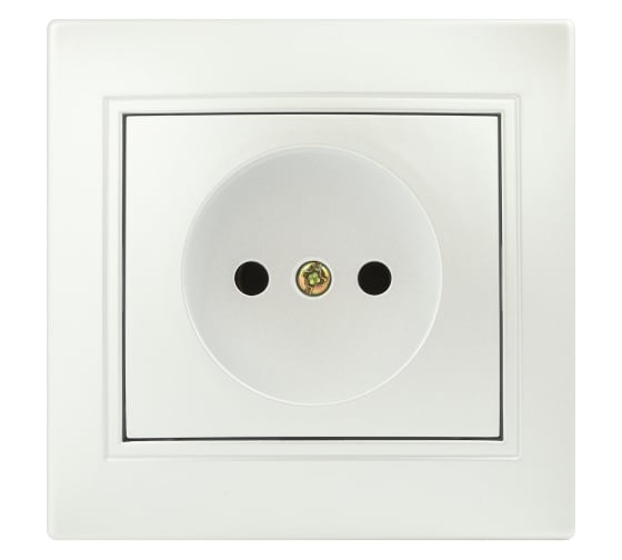 Изображение товара Розетка Intro Plano 1-201-06 без заземления 2P, 16А-250В, IP20, СУ, перламутр, Б0053869