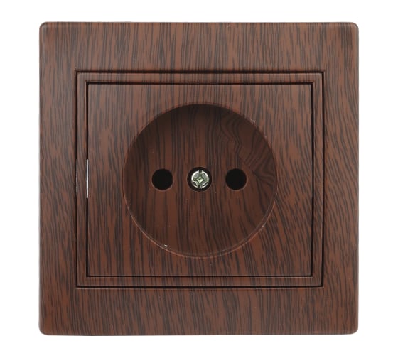Изображение товара Розетка Intro Plano 1-201-10 без заземления 2P, 16А-250В, IP20, СУ, венге, Б0053870