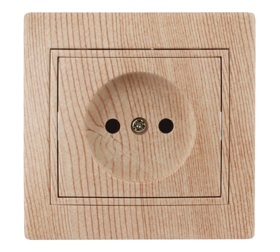 Изображение товара Розетка Intro Plano 1-201-11 без заземления 2P, 16А-250В, IP20, СУ, сосна, Б0053872