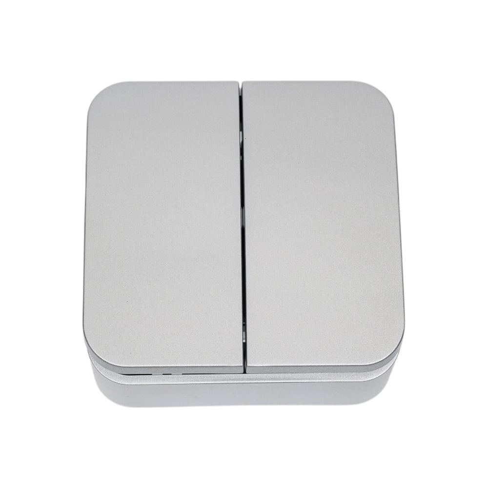 Изображение товара 2-клавишный выключатель Systeme Electric Blanca алюминиевый 10А накладной IP20