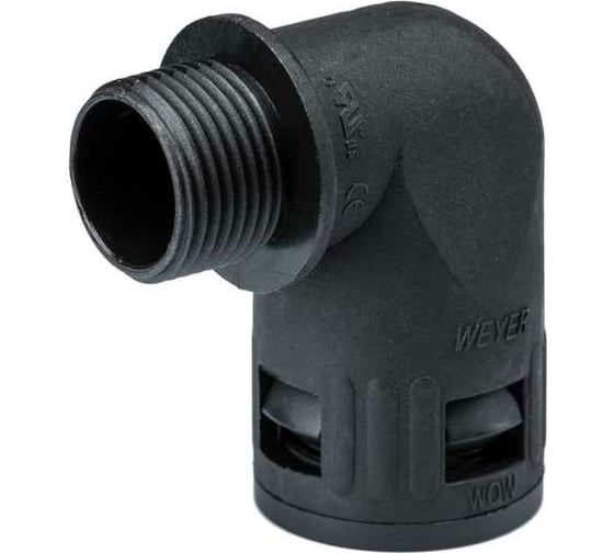 Изображение товара Муфта для гофрированных труб Weyer WQW1-M20B/AD21.2 - коннектор угловой, нар. M20x1.5 WE1602300