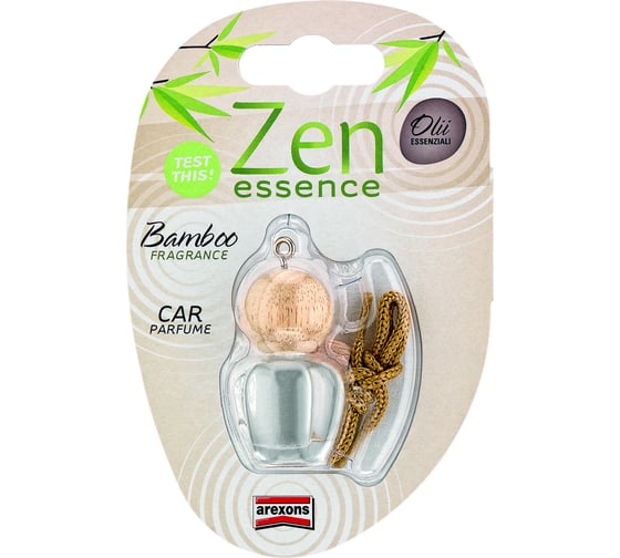 Изображение товара Автопарфюм во флаконе с деревянной крышкой AREXONS Zen Essence Bamboo Бамбук, 4.5 мл 1799