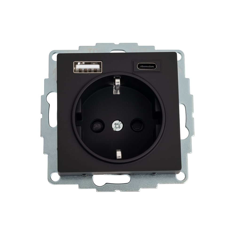 Изображение товара Розетка Schneider Electric ATLASDESIGN 16А с 2 USB A+С, карбон